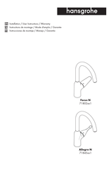 Hansgrohe Focus N 718021 Serie Instructions De Montage / Mode D'emploi / Garantie