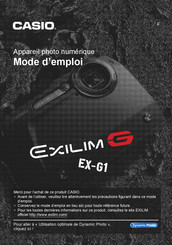 Casio Exilim G EX-G1 Mode D'emploi