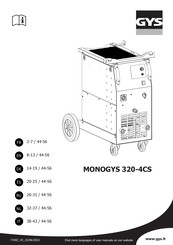 GYS MONOGYS 320-4CS Mode D'emploi