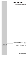 Grundig Stenorette Sh 33 Mode D'emploi