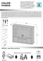 Forte CALAIS RVSM03B Notice De Montage