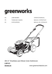 GreenWorks LMF413 Manuel D'opérateur