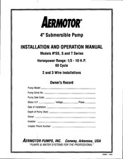 aermotor A+SS Serie Manuel D'installation Et D'utilisation