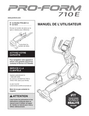 Pro-Form PFEL08011.6 Manuel De L'utilisateur