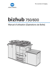 Konica Minolta bizhub 750 Manuel D'utilisation