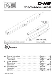 D+H VCD-0204-0x50-1-ACB-M Notice Originale