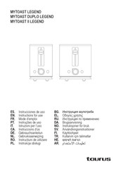 Taurus MYTOAST LEGEND Mode D'emploi