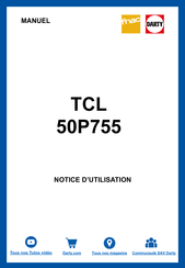 Tcl 50P755 Notice D'utilisation