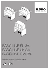 B.Pro BASIC LINE UK-3 Traduction Du Manuel D'utilisation Original