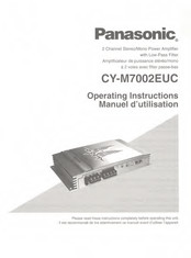 Panasonic CY-M7002EUC Manuel D'utilisation