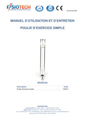 FISIOTECH 135010 Manuel D'utilisation Et D'entretien