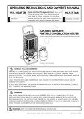 Enerco HEATSTAR HS125LP Instructions D'utilisation Et Manuel Du Propriétaire