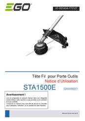 EGO STA1500E Notice D'utilisation