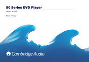 Cambridge Audio 86 Mode D'emploi