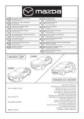 Mazda BDEL-V7-055 Notice De Montage