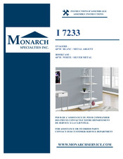 Monarch Specialties I 7233 Instructions D'assemblage