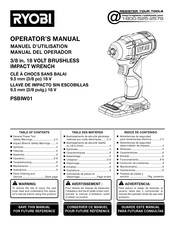 Ryobi PSBIW01 Manuel D'utilisation