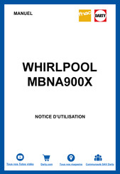 Whirlpool MBNA900X Guide Rapide