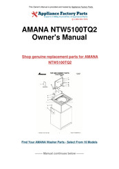 Amana NTW5100TQ2 Instructions D'utilisation