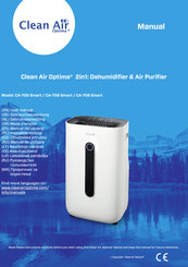 Clean Air Optima CA-708 Smart Mode D'emploi