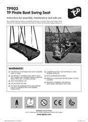 TP Toys TP Pirate Boat Swing Seat Mode D'emploi