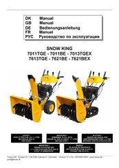 Texas A/S SNOW KING 7011TGE Manual D'instructions