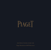 Piaget 883P Mode D'emploi