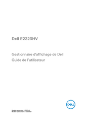 Dell E2223HV Guide De L'utilisateur