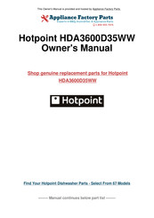 GE Hotpoint HDA3600D35WW Manuel D'utilisation