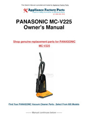 Panasonic MC-V225 Manuel D'utilisation