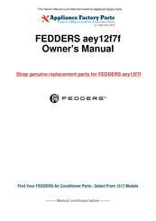 Fedders AEY12F7F Mode D'emploi