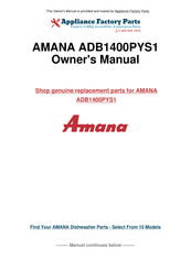 Amana ADB1400PYS1 Instructions D'utilisation