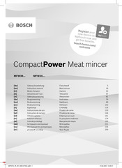 Bosch CompactPower MFW39 Série Mode D'emploi