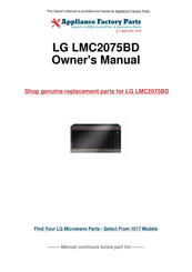 LG LMC2075BD Manuel Du Propriétaire