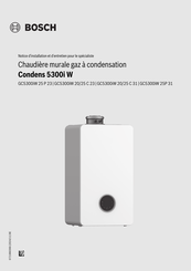 Bosch Condens GC5300iW 20 C 23 Notice D'installation Et D'entretien Pour Le Professionnel