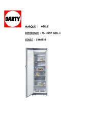 Miele FN 4957 S ed-1 Notice De Montage Et D'utilisation