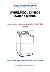 Whirlpool IJ46001 Guide D'utilisation Et D'entretien