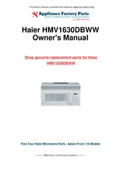 Haier HMV1630DBWW Guide De L'utilisateur