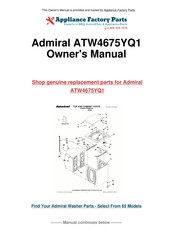 Admiral ATW4675YQ1 Guide D'utilisation Et D'entretien