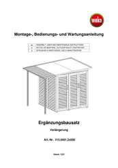 Weka 415.0401.2000 Serie Notice De Montage, D'utilisation Et D'entretien