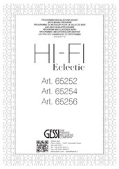 Gessi Hi-Fi Eclectic 65254 Manuel D'installation