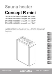 Sentiotec CP-RM-45 Instructions D'installation Et D'utilisation