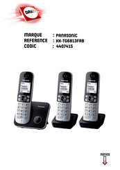 Panasonic KX-TG6813FR Manuel Utilisateur