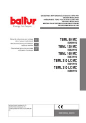 baltur 56610010 Manuel D'instructions Pour L'installation, L'emploi Et L'entretien