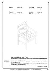 Walker Edison OWC2VIN Instructions De Montage