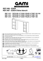 Gautier EDEN H96 013 Instructions De Montage