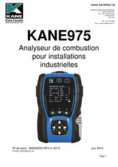 Kane KANE975 Mode D'emploi