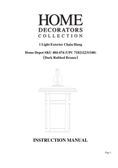 Home Decorators Collection 484-474 Manuel D'instructions