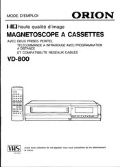 Orion VD-800 Mode D'emploi