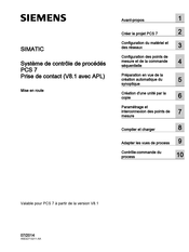 Siemens SIMATIC PCS 7 Mise En Route